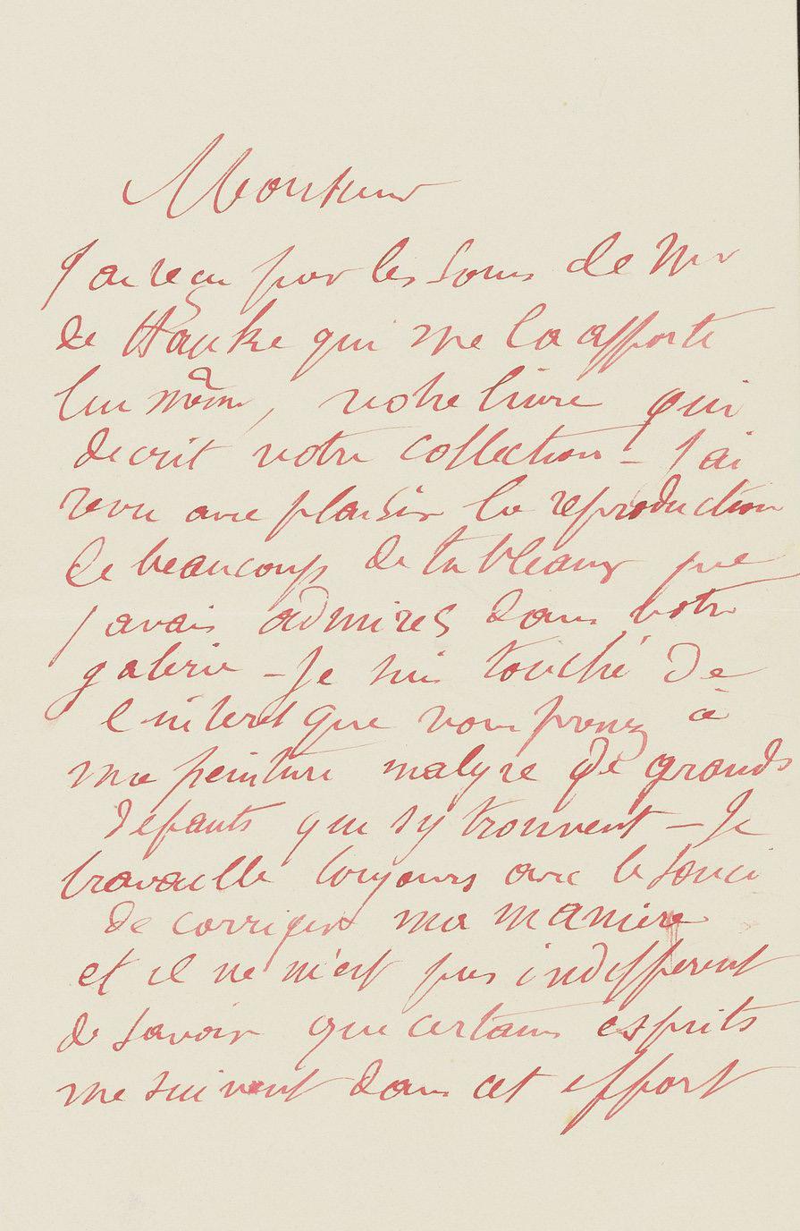 Letter from Pierre Bonnard to Duncan Phillips, August 1931